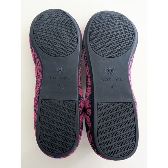 EUC Women's Rothy's The Loafer Fuchsia Navy Snake Limited Edition Size 10 - Picture 6 of 7